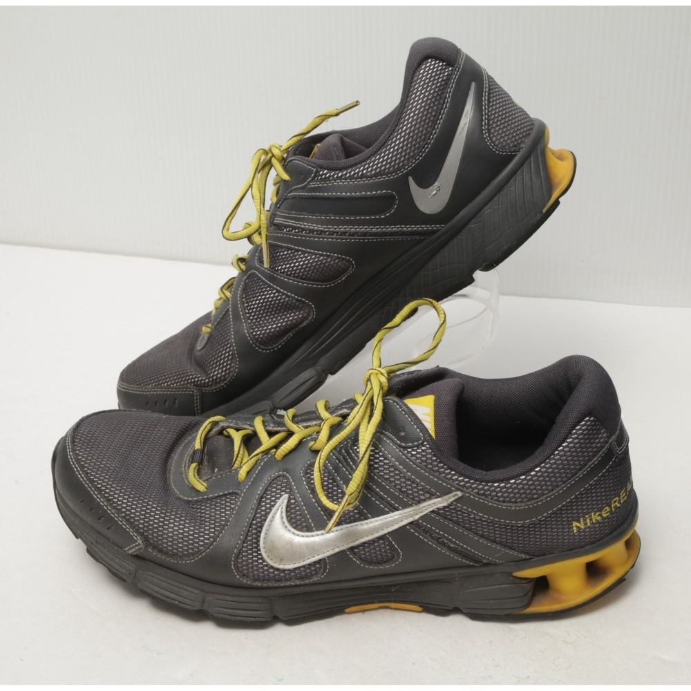 Nike Reax Training Shoes Mens 13 Grey Yellow 407859-081 Low Top Sneakers